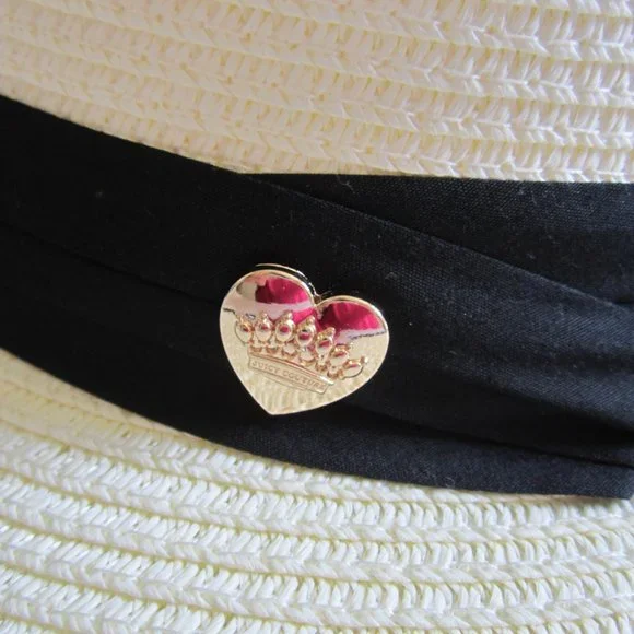 Juicy Couture Straw Gold Crown Hat - Picture 2 of 5